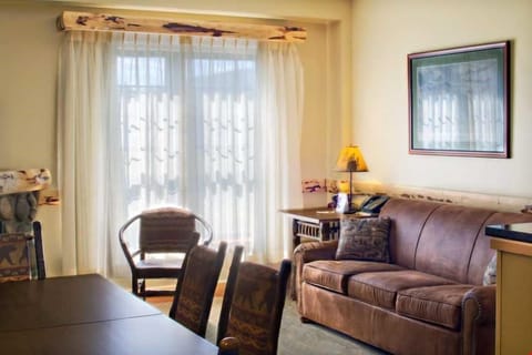 After a long day outside, sink into the plush sofa and enjoy relaxing with your group