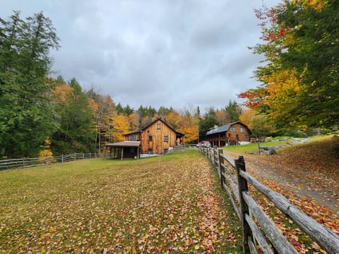 The left house is the guest house & the right house is the main house.