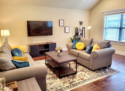 Plenty of room to sit and relax. Watch a movie or play board game. 