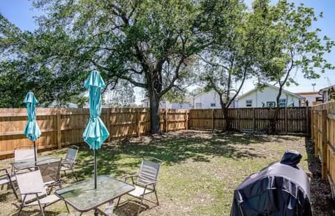 Backyard with Grill a charcoal type