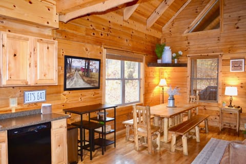 Dining room with extra table