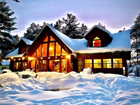 Though our chalet is huge, it's like a cozy cabin in the winter. 