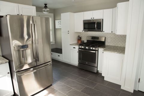 Refrigerator, Microwave and Gas Stove