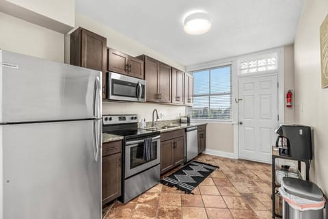 Enjoy cooking a meal in the fully stocked kitchen.