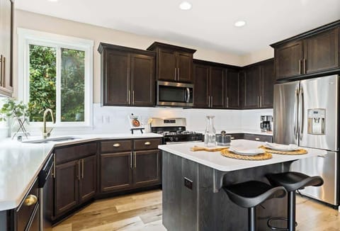 Stainless steel appliances.