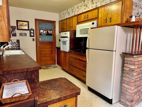 Galley kitchen with all the conveniences.