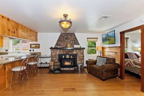 Cozy living room  fire place 