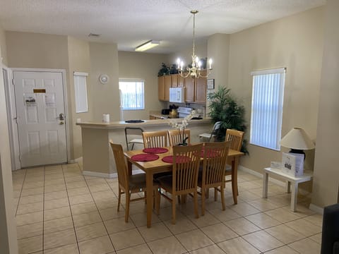 Spacious dining area