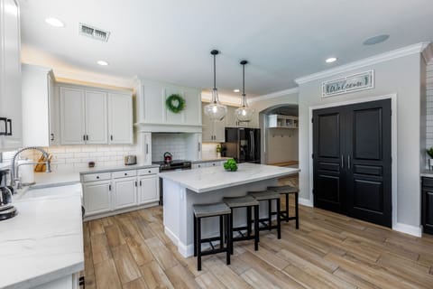 Massive kitchen island.