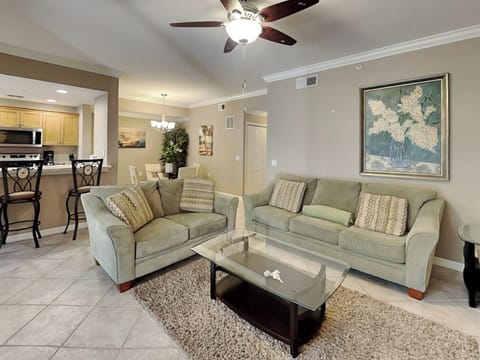 Living Room - Queen Sleeper Sofa, TV + Patio Access