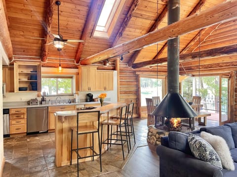 Main Floor Kitchen, Living room and dining area.