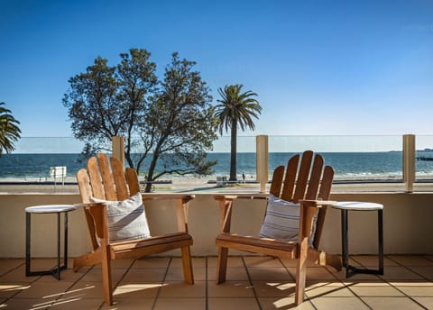 Balcony overlooking Port Phillip Bay