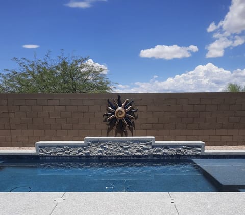 Pool, looking from double sliders 