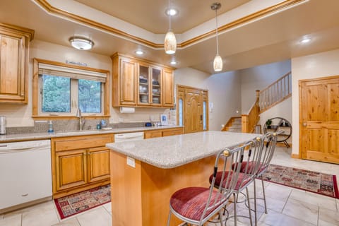 Fully stocked kitchen with modern appliances