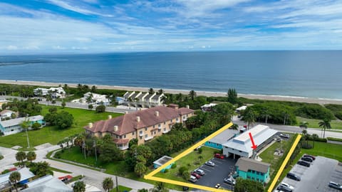 Directly across from the ocean