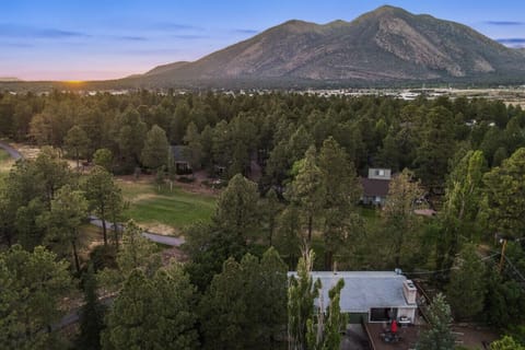 Nestled among towering pine trees and situated just off the golf course, this serene retreat offers the perfect blend of nature and comfort, just minutes away from the heart of Flagstaff!