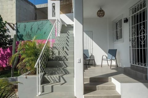Stairs up to the apartment