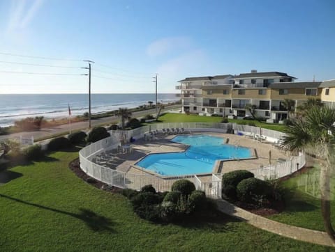 Townhome on 2nd and 3rd floors. balcony has unobstructed ocean views.  New A/C