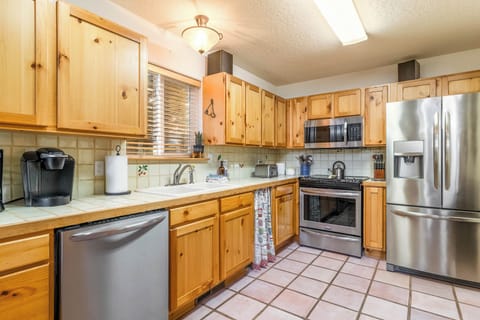 The kitchen has everything you need and lots of space to let everyone help