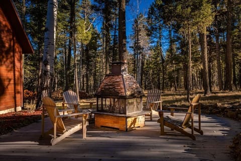 Make a fire in our outdoor firepit and tell stories of your day.