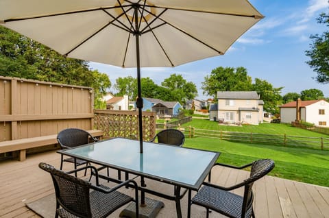 Private deck with Weber Grill and plenty of yard space 

