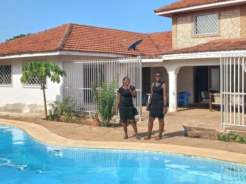 Guests enjoying the clean pool