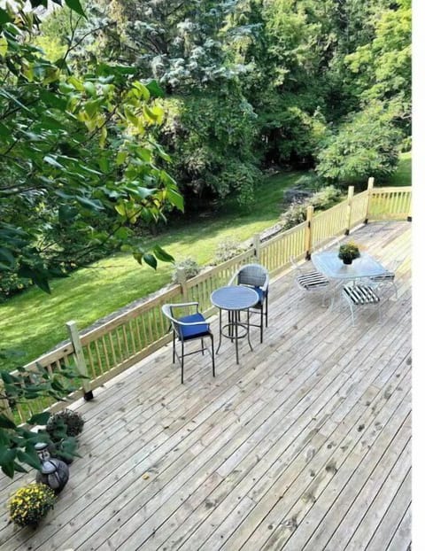 Lower Deck with Private Backyard
