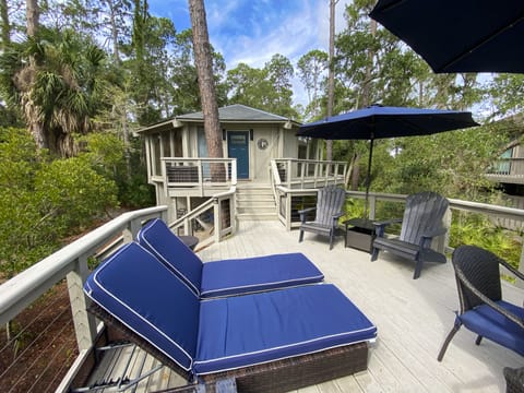 Nice decking and lounging area to enjoy the wildlife of Sea Pines