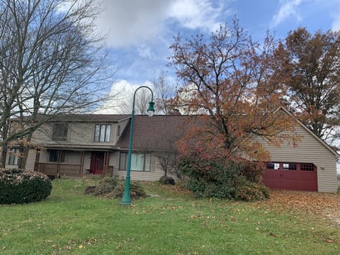 Spacious house in the middle of 25 acres. 