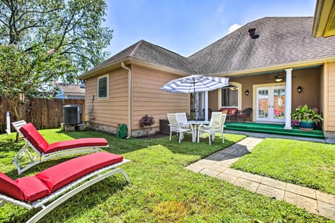 Fenced Yard | Outdoor Dining Area | Lounge Chairs