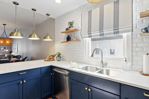 Bright open kitchen.