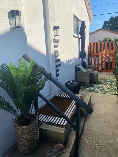 Private entrance and enclosed patio