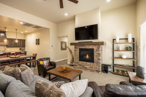Fireplace View - Fireplace perfect for making you feel cozy and at home while on vacation.