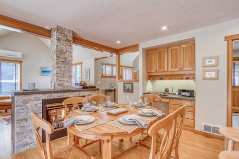 Dining Area with Living Room view