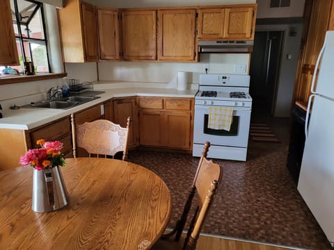 Kitchen view from dining area.