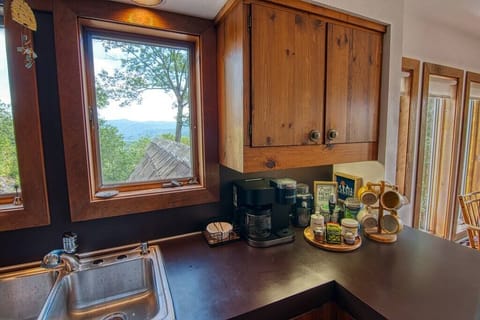 View from the kitchen and coffee bar