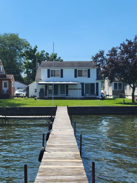 View of cottage from dock.