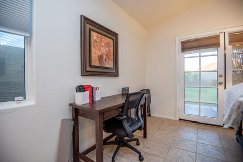 Desk in living room
