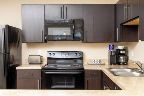 Everything you need to make coffee and tea, including a starter supply of some of our favorite coffees and teas! We provide every guest with a free can of Alto Grande coffee - one of the world's top 3 "super premium" coffees. We discovered it at the 