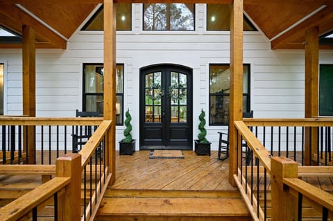 Step inside as the beautiful cabin awaits you.