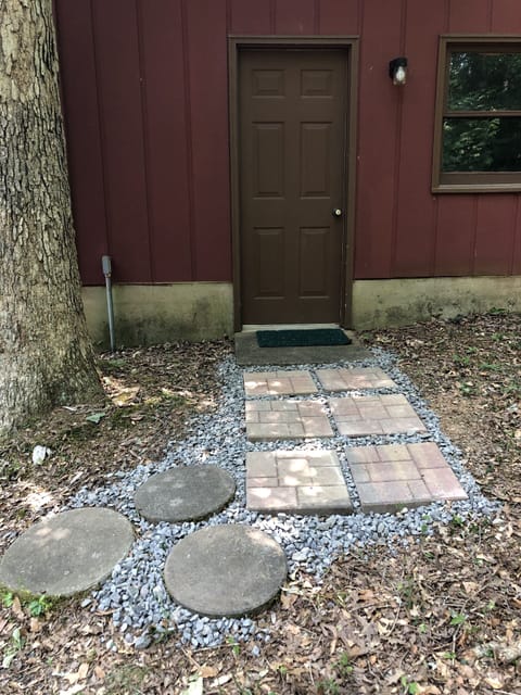 Entrance to garage for vintage games.