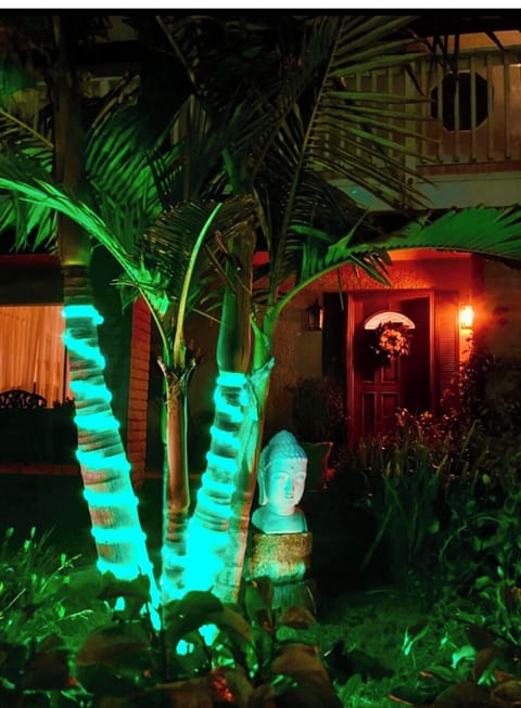 Look for Green neon lights to help guide you at night!