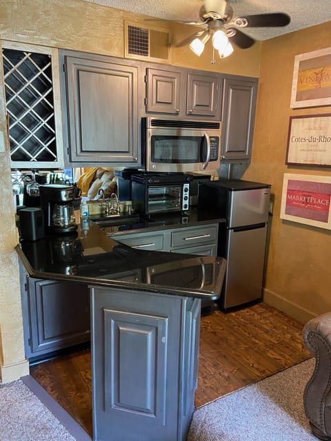 Kitchen with refrigerator/freezer