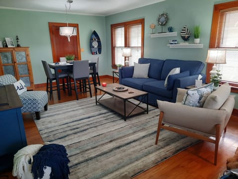 Living Area with all Hardwood Floors
