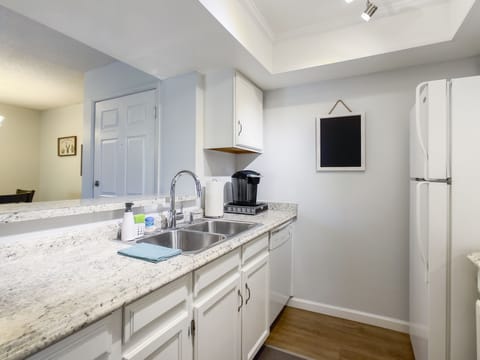 Fully equipped modern kitchen has everything you need for your stay.