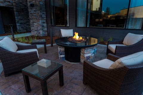 Relax by the outdoor fire.