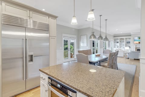 Looking out onto the dining area.