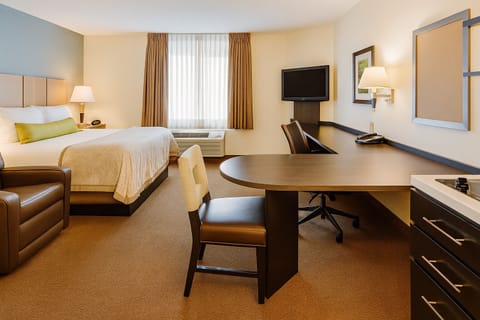 Settle in with a comfy lounge chair and TV nearby.
