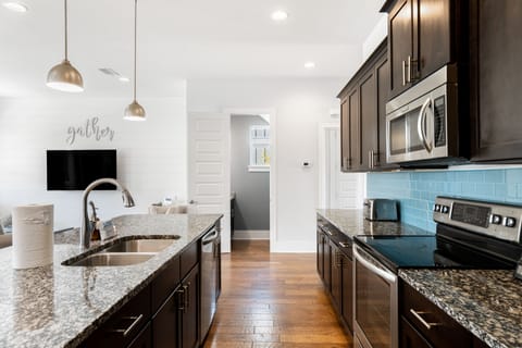 Modern appliances and plenty of counter space.