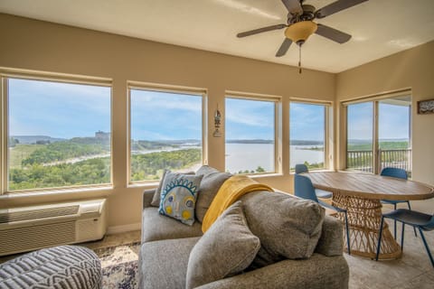 The All-Seasons Sunroom offers a beautiful view of Table Rock Lake